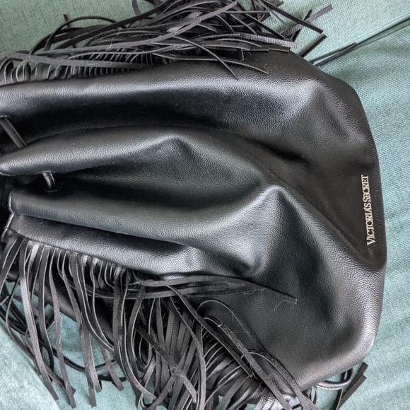 Victoria Secret Black Fringe Backpack - Picture 7 of 9